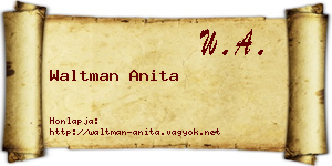 Waltman Anita névjegykártya